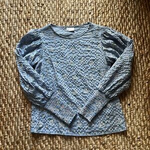 Vila blue floral top